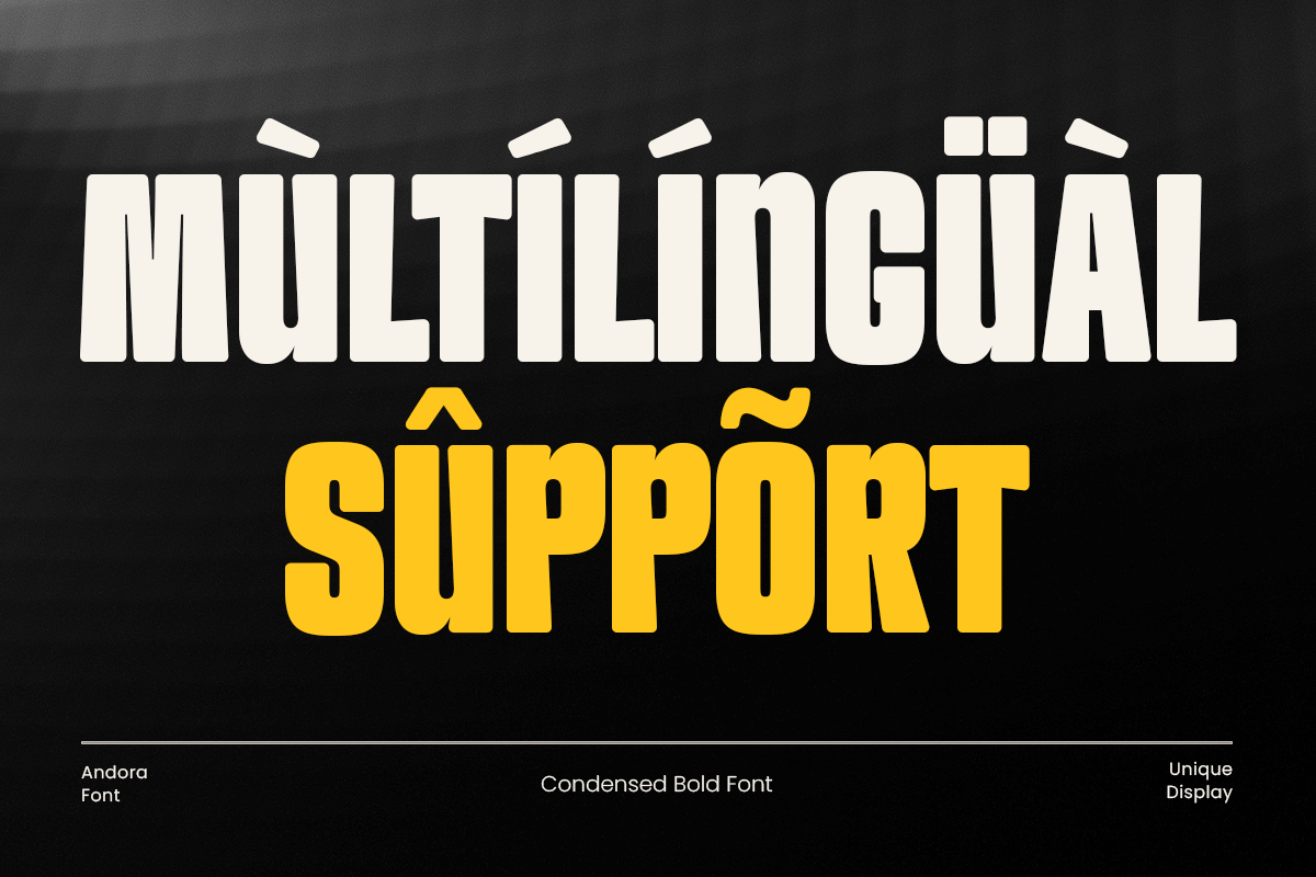 Andora - Unique Condensed Bold Font, a Sans Serif Font by TokoPress (Photo 12 of 12)