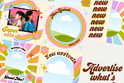 Retro Rainbow Canva Templates for IG, a Social Media Template by Dear Darling Design (Thumbnail 6 of 13)