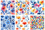 Painted Abstract Floral Pattern Set, an Illustration by SinaCreation (Thumbnail 3 of 5)