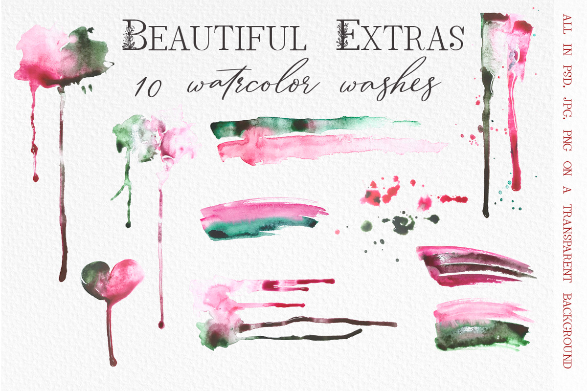 Rose Petals. Font duo + Bonuses., a Script Font by Red Ink (Photo 11 of 13)