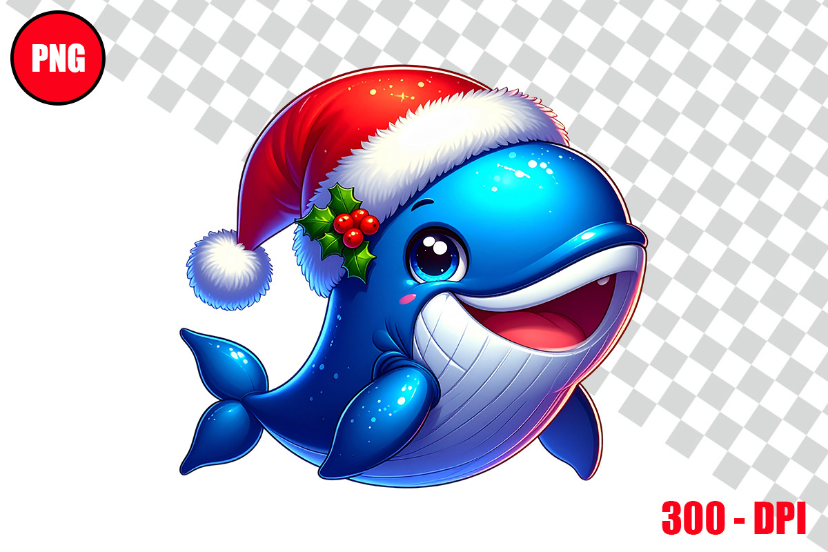 Christmas Whale Clipart Bundle Files, an Animal Illustration by taramija (Photo 10 of 26)