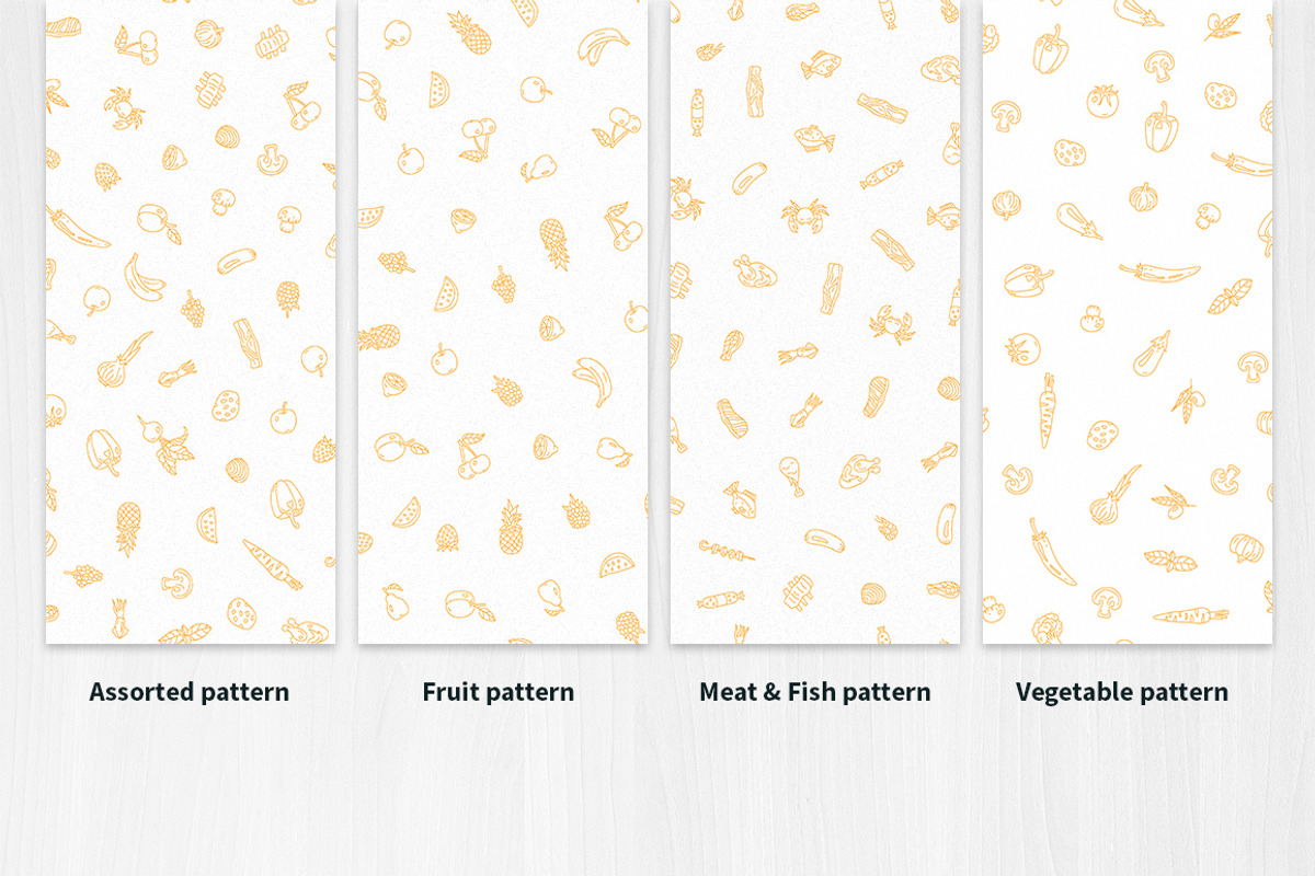Menu set and patterns, a Brochure Template by Hellgram (Photo 6 of 7)