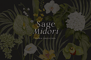 Tropical green watercolor flowers, an Object Graphic by Grace Noboa Illustrations (Thumbnail 6 of 11)