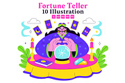 10 Fortune Teller Tarot Illustration, a Person Illustration by denayunebgt (Thumbnail 1 of 4)