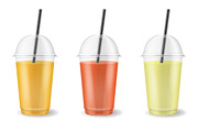 Plastic disposable cup. Vector set., a Food Illustration by Gomolach (Thumbnail 4 of 5)