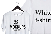 White T-Shirt Mockups 22 pics, a Mockup by ElDesignState (Thumbnail 1 of 5)