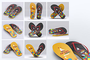 Flip Flops Sandals Mock-Up, an Advertising Mockup by Se٧enStudio (Thumbnail 3 of 10)