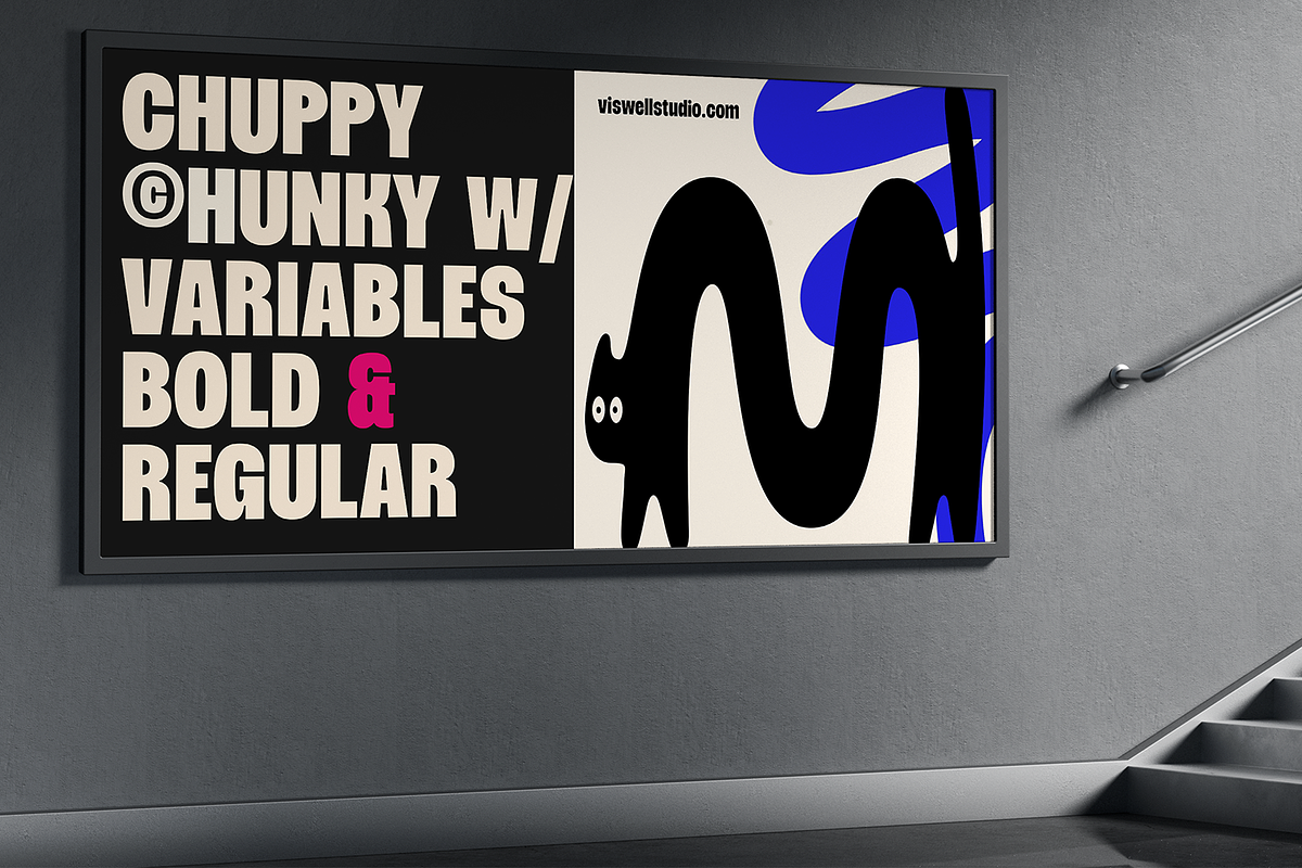 Chuppy Bold Display Font, a Sans Serif Font by Viswell (Photo 8 of 11)