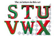 Christmas Knitted Alphabet Letters, a Decorative Illustration by Creative Art By SamM (Thumbnail 6 of 10)