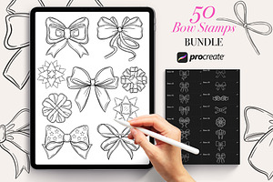 Bow Stamps For Procreate