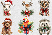 Cute Animal Christmas With Bow, an Illustration by Black Bird Studio (Thumbnail 3 of 6)