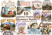 Summer Outdoor Adventures PNG Bundle, a Seasonal Illustration by OK Design (Thumbnail 1 of 6)