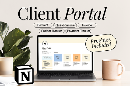 Notion Client Portal Project Tracker, a Branding & Logo Template by Maeven