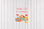 Birthday Party. Festive set of Dogs, an Animal Illustration by Anna Summer (Thumbnail 10 of 10)