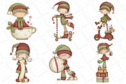 Quirky Christmas Elf Clipart, an Illustration by DreamPrint404 (Thumbnail 3 of 6)