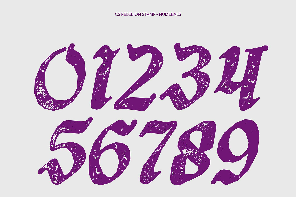 CS Rebelion Stamp, a Blackletter Font by Craft Supply Co. (Photo 6 of 8)