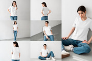 Woman T-Shirt Mockup Bundle, a Shirt Mockup by Moixo studio (Thumbnail 9 of 10)