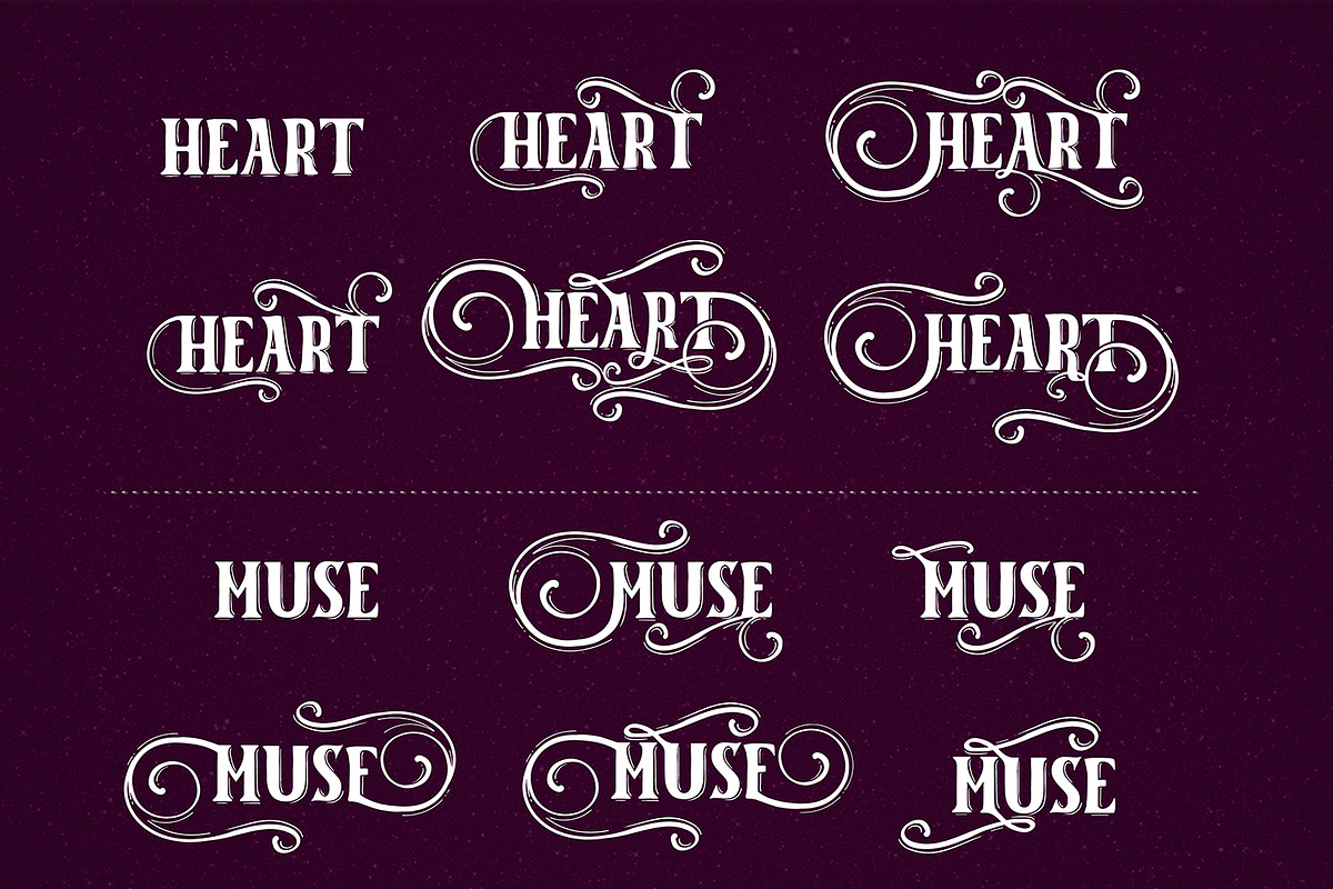 Corisa display font with swashes preview 3