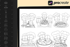 50 Procreate Chibi Cooking Poses