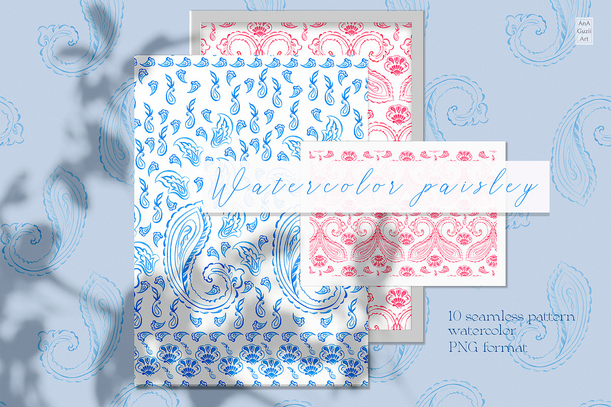 Paisley seamless pattern, a Pattern Graphic by AnaGuziiArt (Photo 6 of 6)