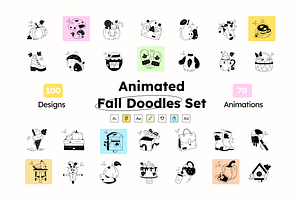 Fall Doodle Designs, a Solid Icon by Prosymbols