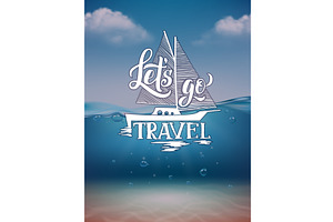 Ocean travel. stylized outdoor, a Transportation Illustration by Onyx