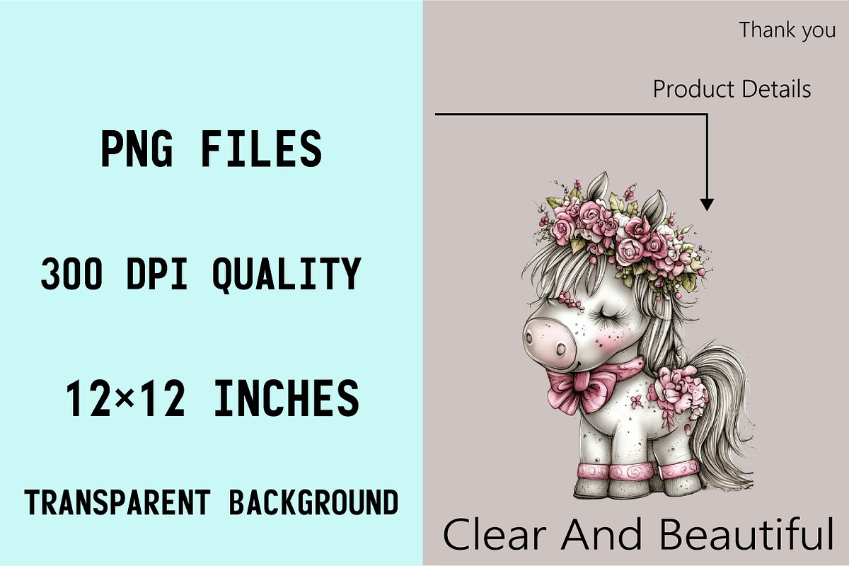 Whimsical Mother's Day Horse Clipart, an Illustration by SVGArt (Photo 5 of 9)