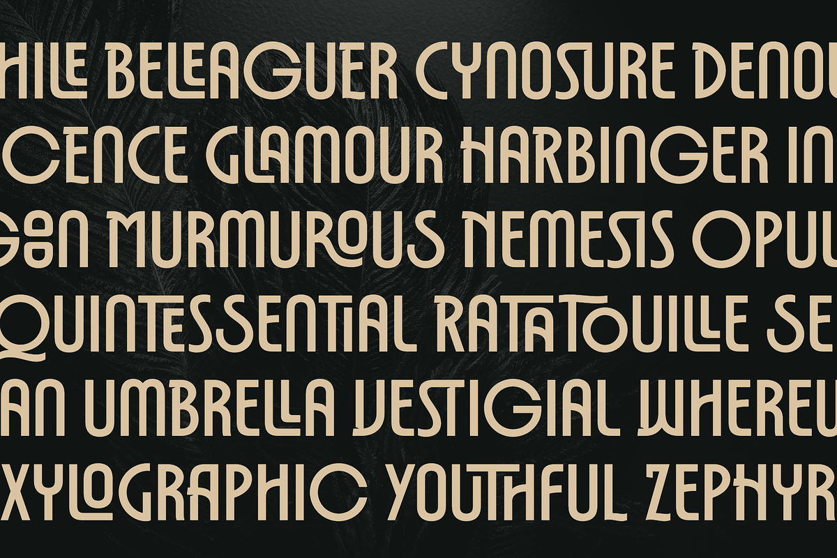 Orlenco - Art Deco Display Font, a Sans Serif Font by Ainun Jinan (Photo 5 of 12)