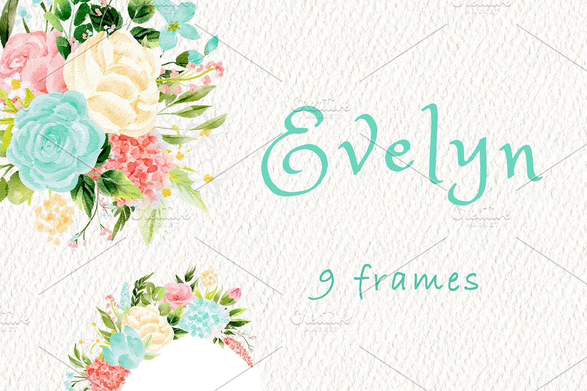 Pink mint floral clipart, an Illustration by heyiamalice (Photo 5 of 13)