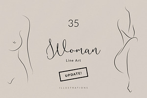 Womans Body. Line Art Collection