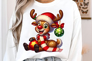 Reindeer Merry Christmas Png, an Illustration by Libby Wishes (Thumbnail 2 of 6)
