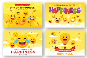 12 World Happiness Day Illustration