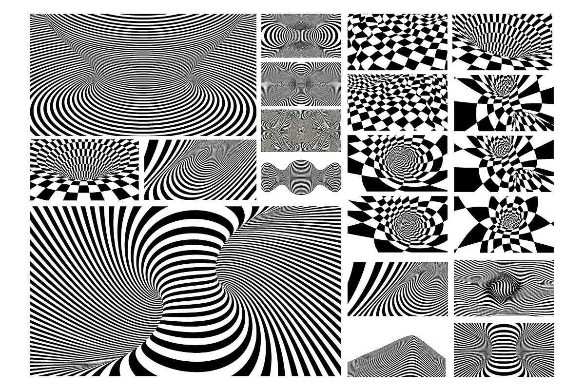 Op Art - Vector backgrounds bundle, a Background Graphic by RDShop (Photo 8 of 14)