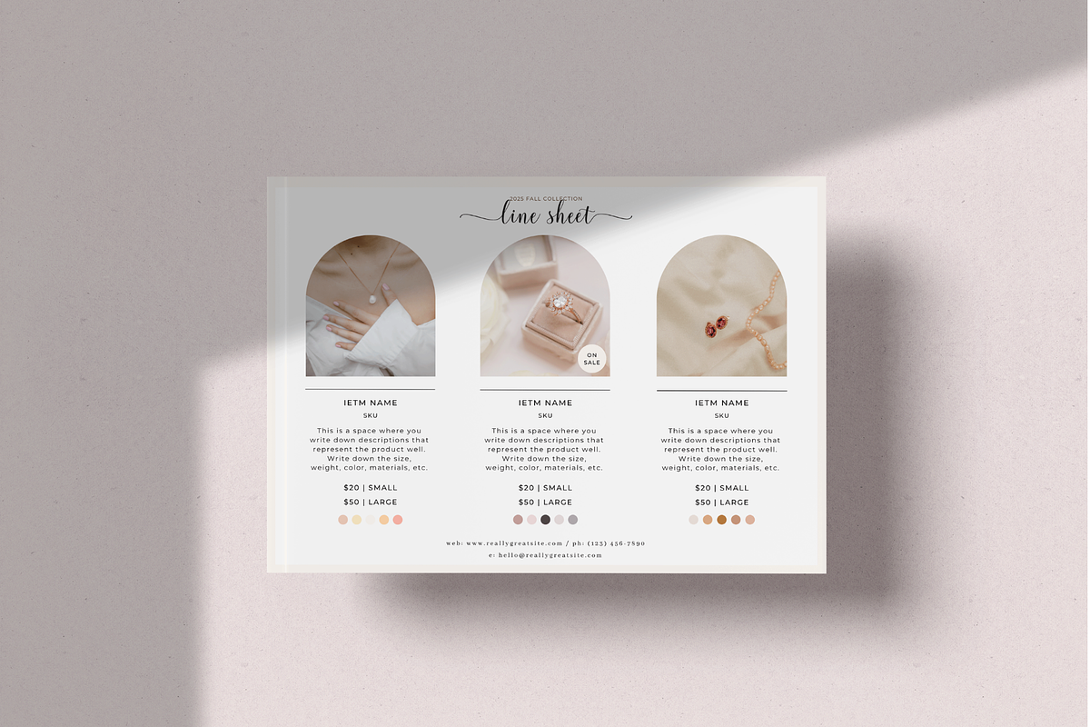 Line Sheet horizontal Canva Template, a Flyer Template by Hellohastore (Photo 7 of 10)