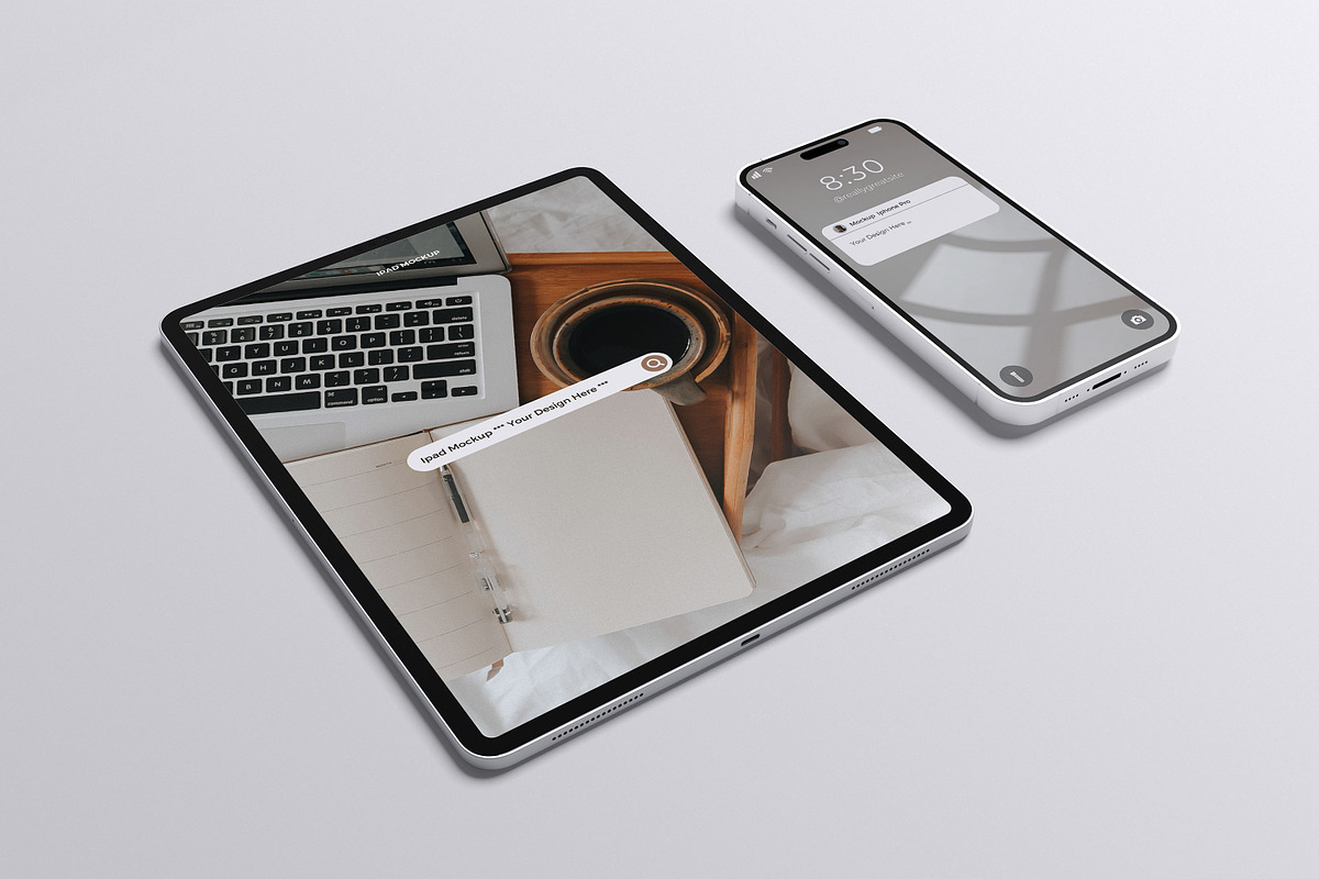 iPad and iPhone pro Mockup, an iPad Mockup by xavier_studio (Photo 3 of 5)