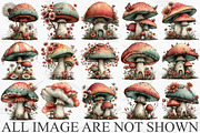 Whimsical Spring Mushroom Clipart, an Illustration by Canvas Craft (Thumbnail 3 of 7)