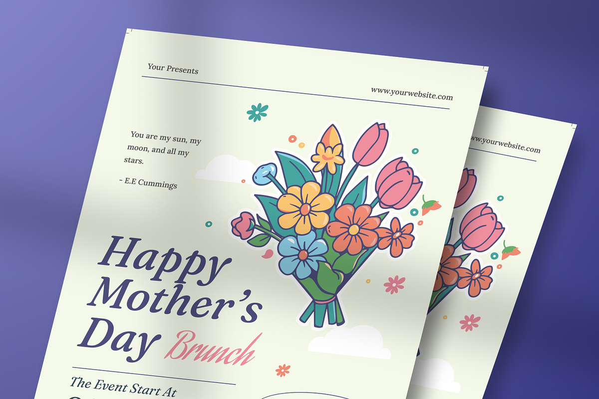 Happy Mother's Day Brunch Flyer, a Flyer Template by Annora Studio (Photo 4 of 4)