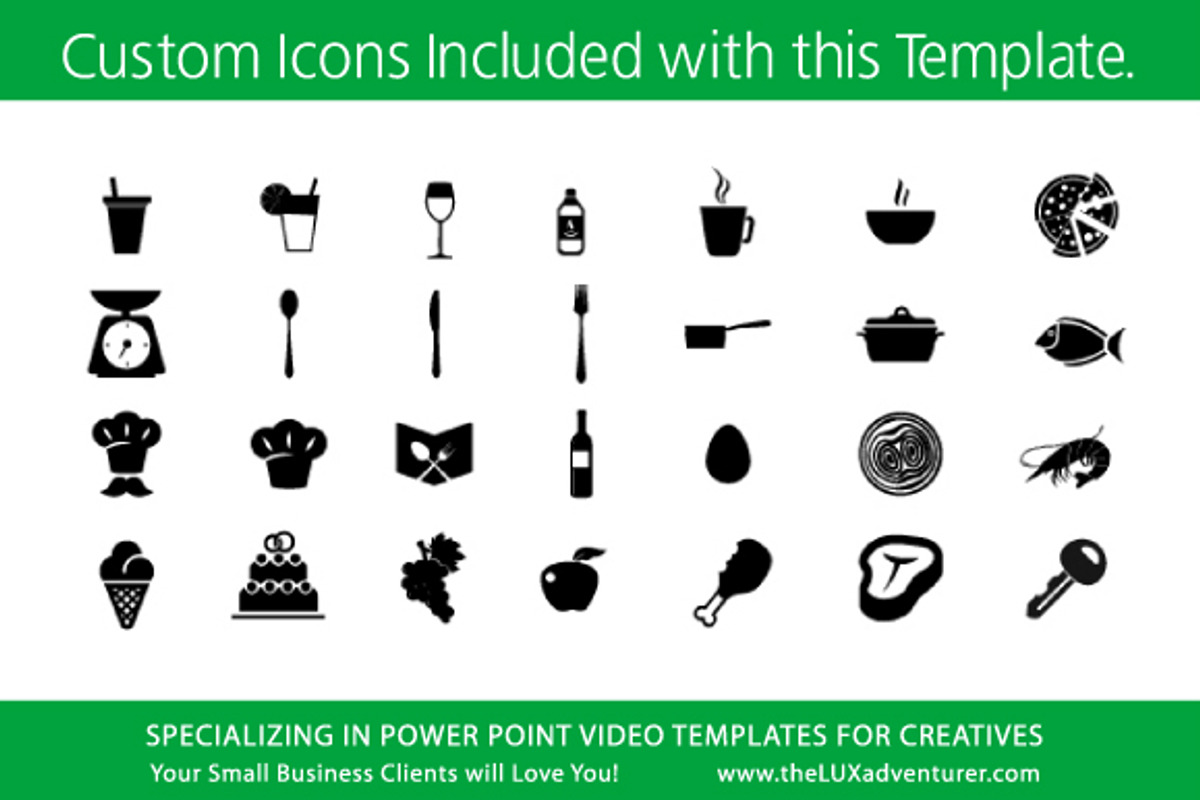 Restaurant PowerPoint Video Template, a Presentation Template by Kathy Green Design (Photo 4 of 5)