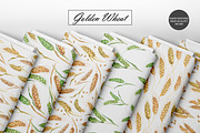 Watercolor Wheat Seamless Patterns, an Illustration by OlDm_Shop (Thumbnail 9 of 10)