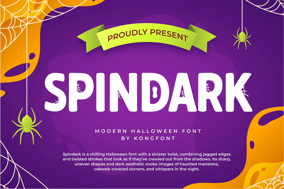 Spindark – Modern Halloween Font, a Blackletter Font by overlaytemplates (Photo 1 of 5)