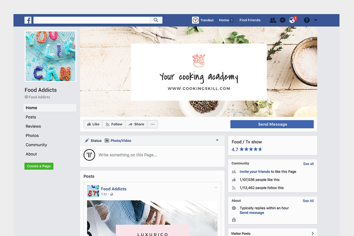 Foodie Facebook Cover Pack, a Social Media Template by Crevo Studio (Photo 10 of 10)