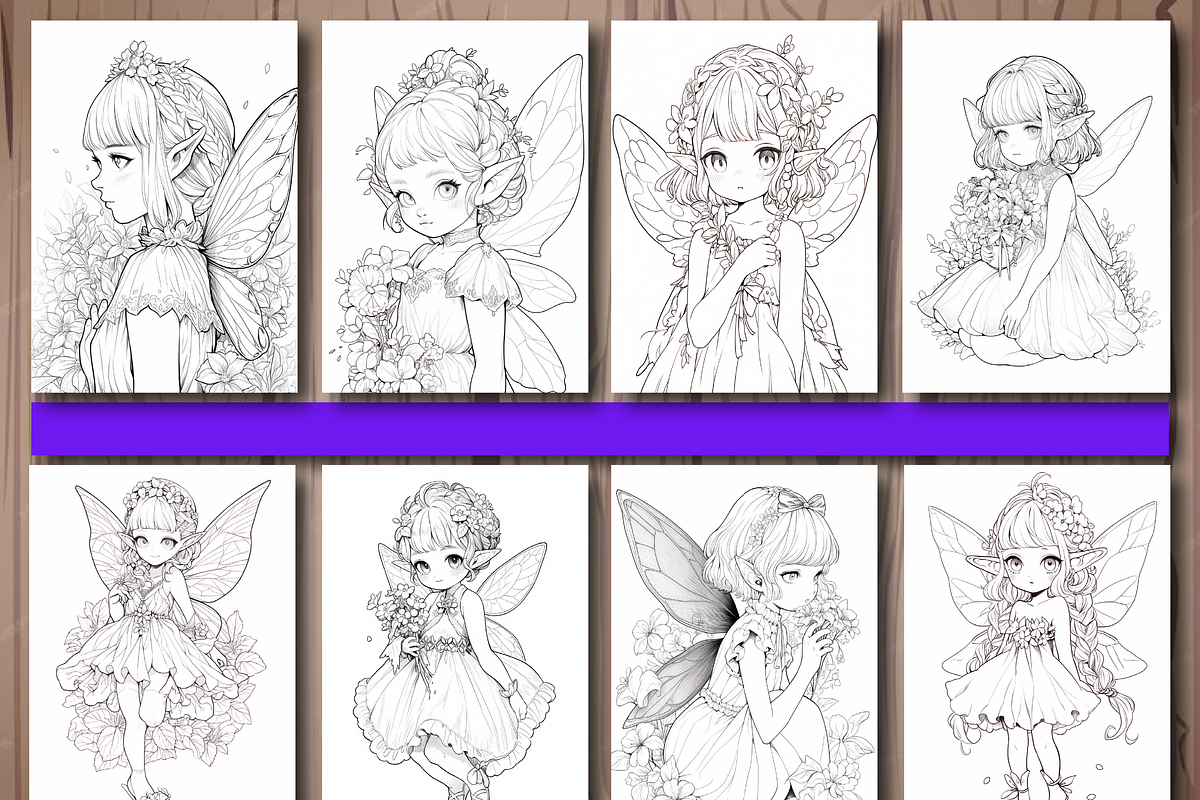 Baby Flower Fairy Coloring Pages V 3, a Decorative Illustration by ...