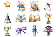 Graduation Clipart, Party Decoration, an Illustration by Design Market (Thumbnail 4 of 4)