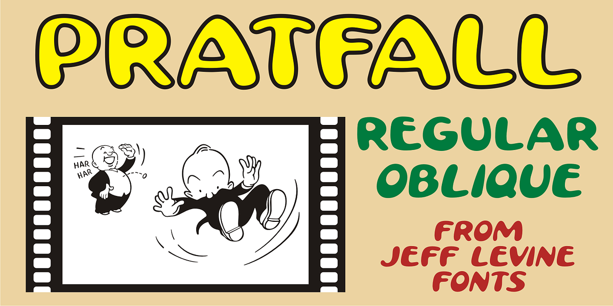 Pratfall JNL, a Font by Jeff Levine Fonts