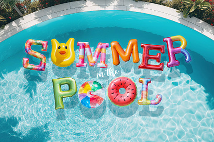 Summer In Pool, a Symbol Font by Voysla's Shop