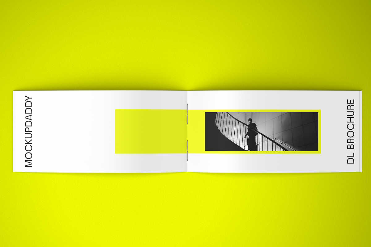 DL Landscape Brochure Mockup, a Product Mockup by Mockupdaddy (Photo 11 of 15)