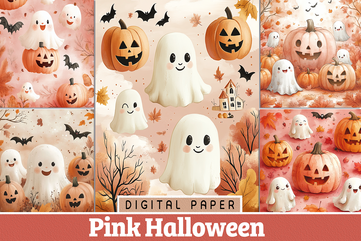 Pink Halloween, a Background Graphic by Printable Treasure (Photo 1 of 2)