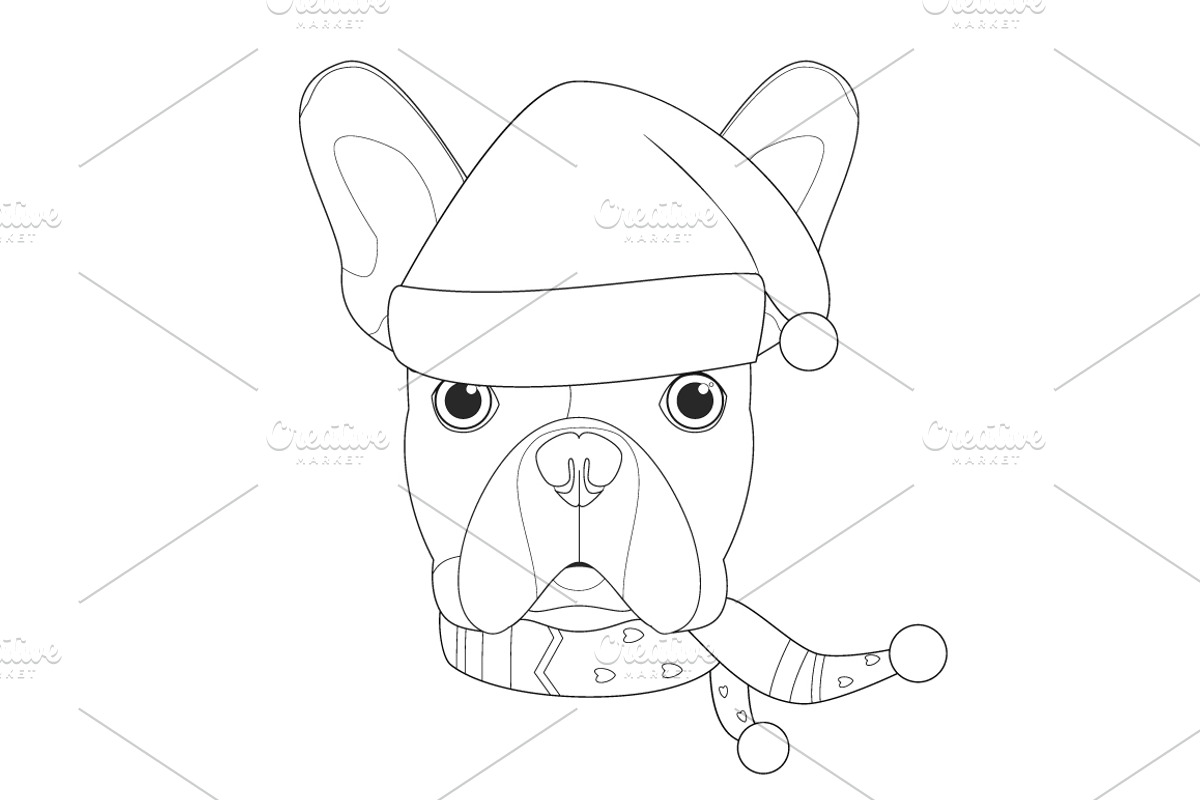 Christmas 60 Dog Breeds for Coloring, an Animal Illustration by asantosg (Photo 6 of 9)