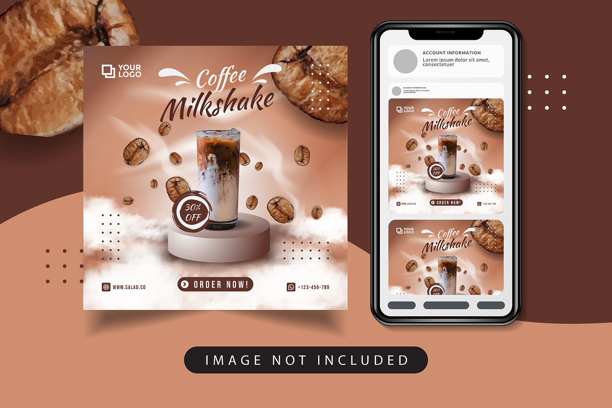 Template Drink Menu For Social Media, a Social Media Template by Izalsye (Photo 1 of 2)
