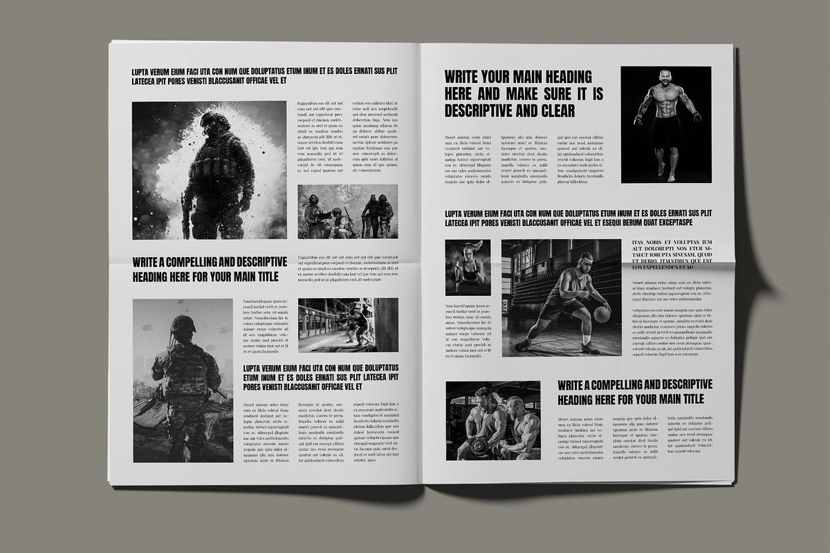 Modern Black and White Newspaper, a Stationery Template by MightyDesign (Photo 5 of 8)
